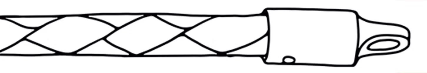 Sketch of Braided Leather Necklace chain