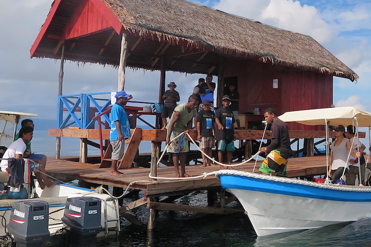 Manta Sandy Ranger Station Collaborative Project. The SEA People Yayasan Orang Laut Papua. Conservation Raja Ampat.